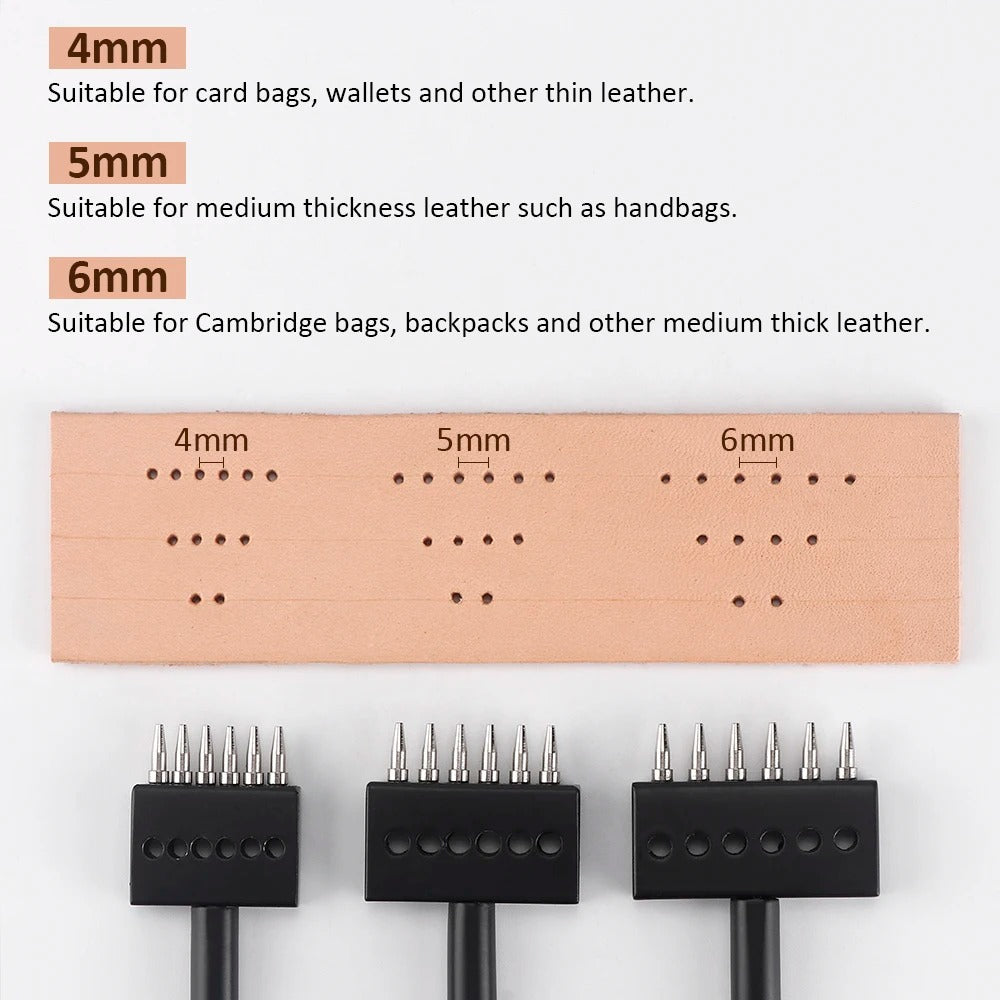 Leather Stitching Hole Punch Tool Set (3 PCS)