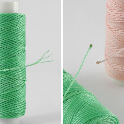 Small Spool Waxed Round Thread for Leathercraft Hand Sewing