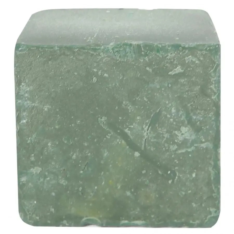 Green sharpening compound block with marbled surface