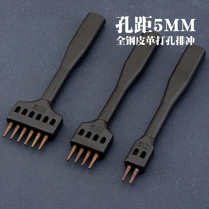 Premium Round Hole Punching Tool 3 Pcs Set For Leathercraft