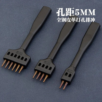 Premium Round Hole Punching Tool 3 Pcs Set For Leathercraft