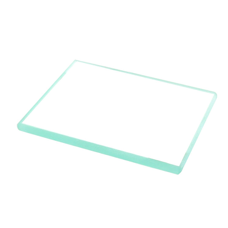Tempered glass leather burnisher pad, light teal translucent rectangle