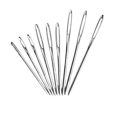 9 Pieces Large Eye Blunt Sewing Needles Set with Storage Bottle